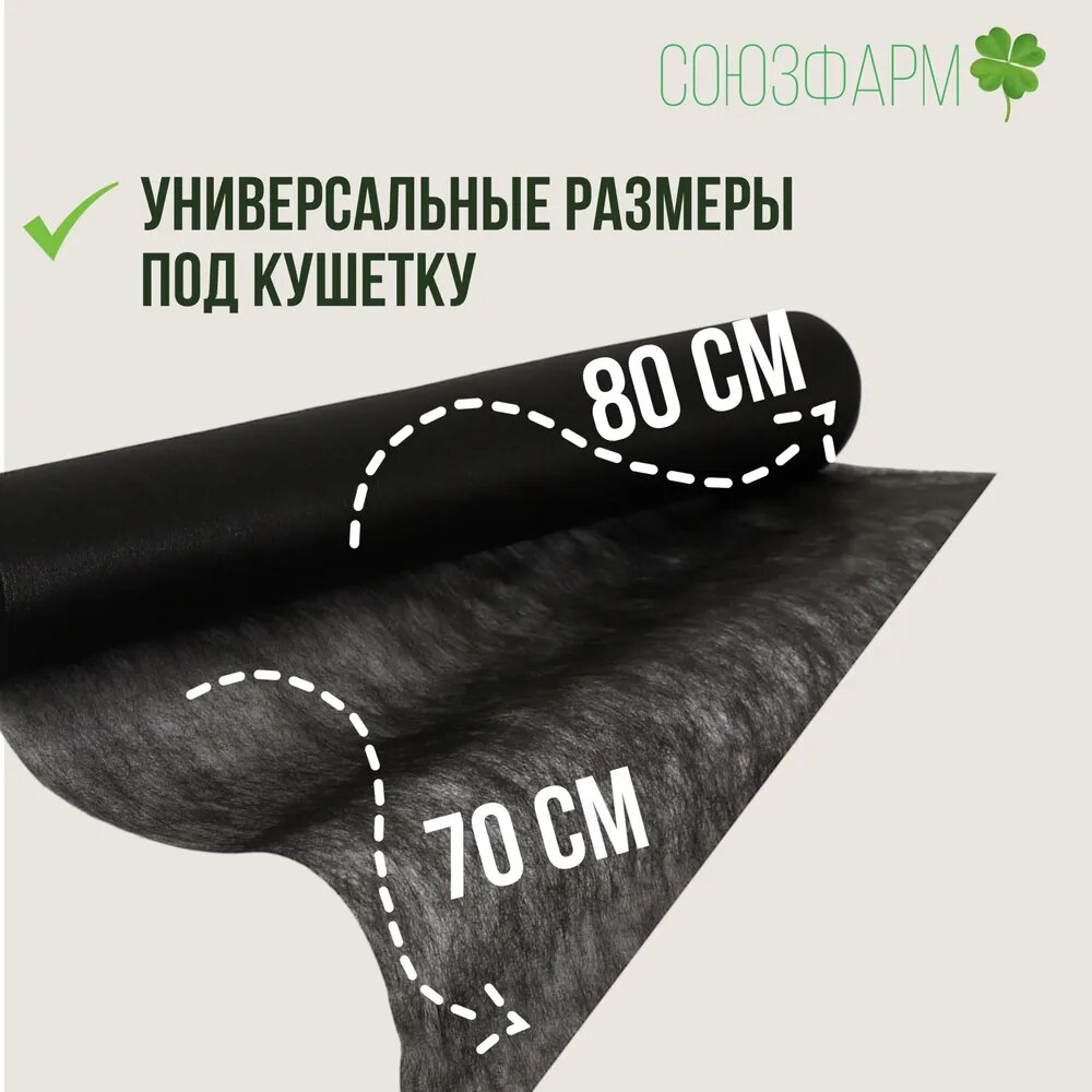 Картинки Простынь одноразовая 80*70см (70*80см), 17г./кв. м, черного цвета, с перфорацией, 100шт. в рулоне
