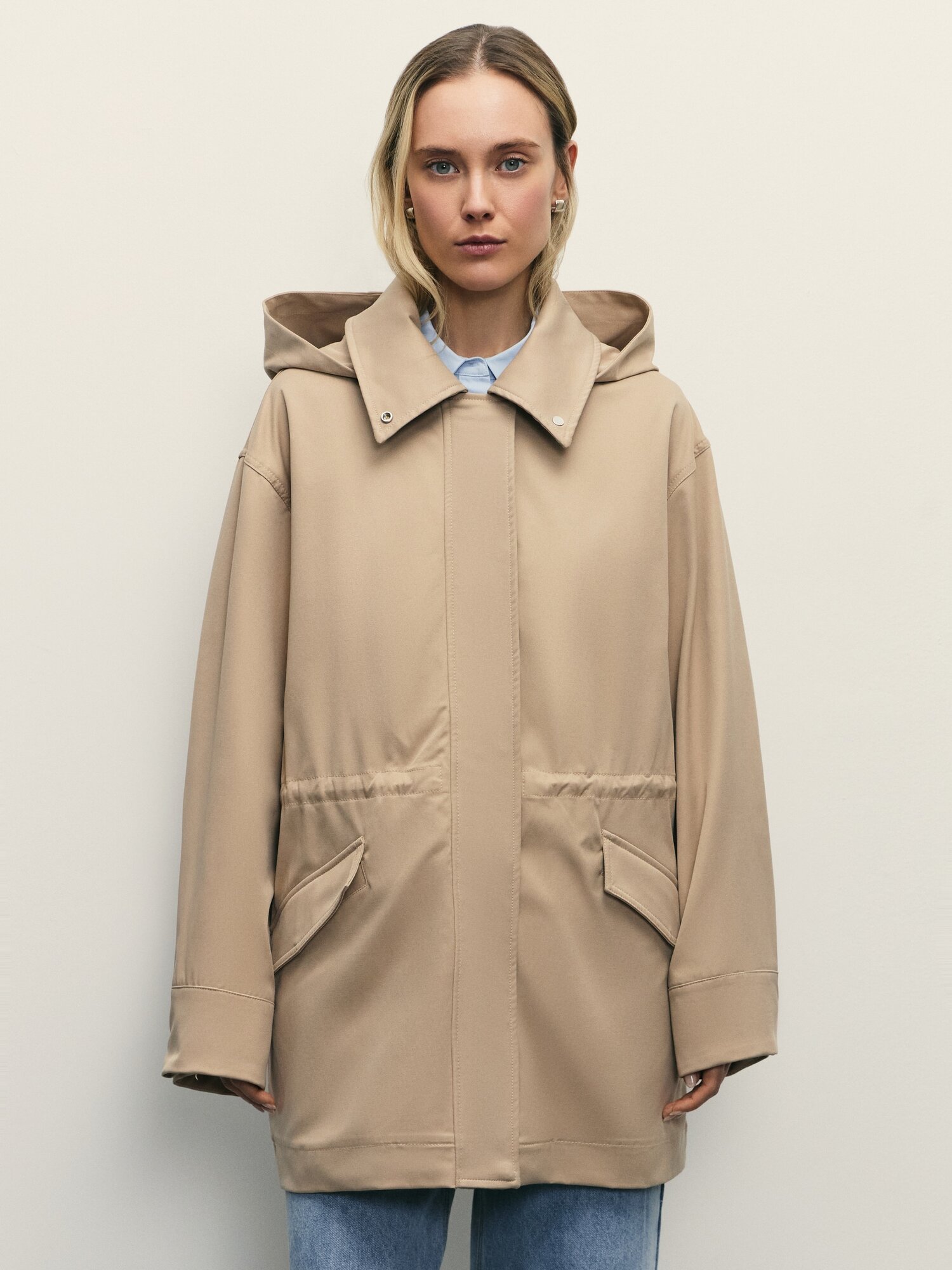 Куртка Zarina, размер 2XL (RU 52), бежевый — фото 1