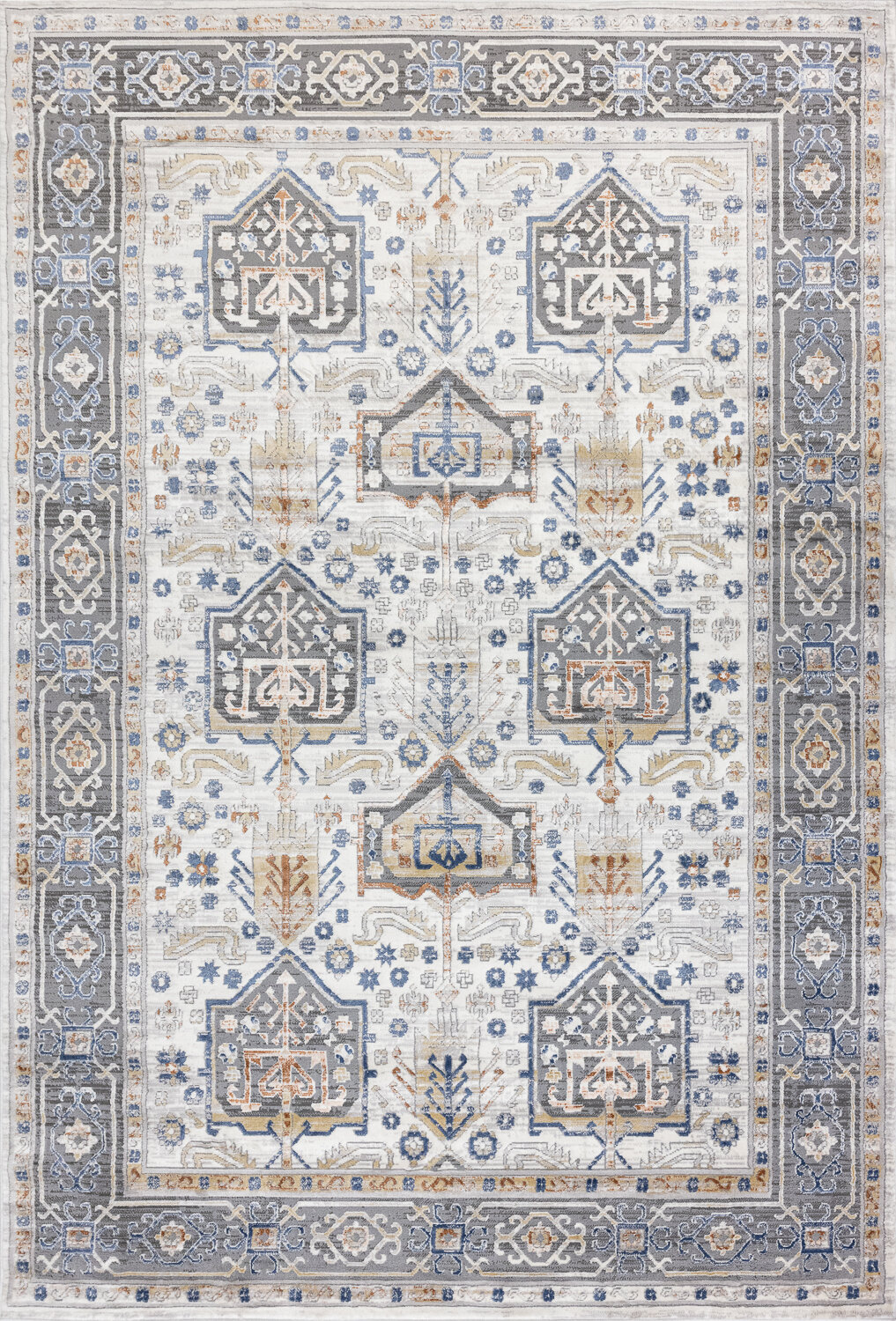 Ковер DURKAR ALAMO 31850A-CRE-GRY прямоугольный 12 x 18 м серый