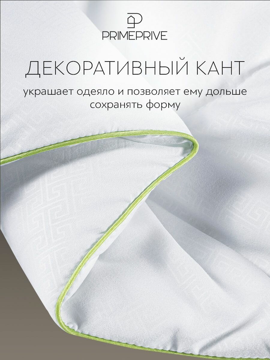 PRIME PRIVE Одеяло 200x220 евро "Bamboo" зимнее, теплое 400 г/м2, бамбуковое волокно, микроволокно "Climafiber" — фото 1