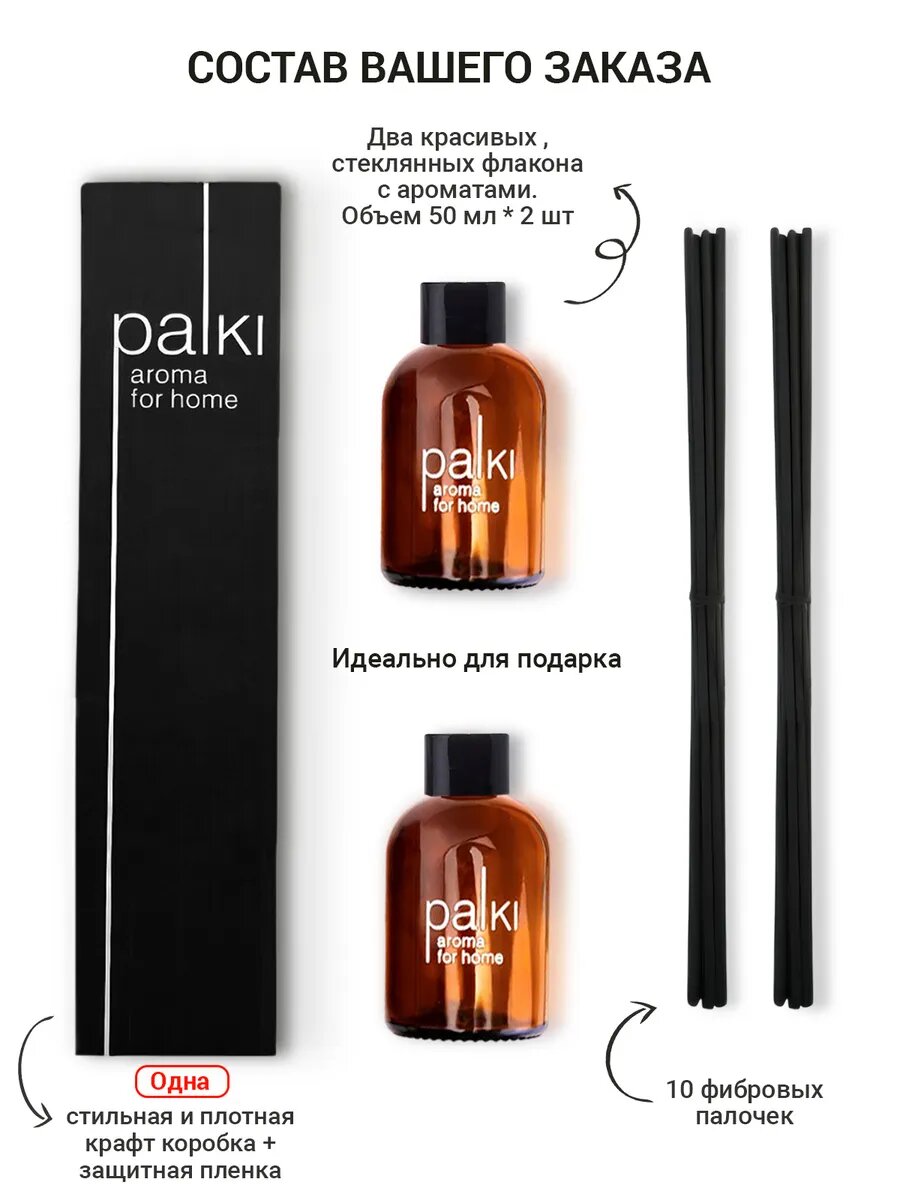 Ароматический диффузор для дома с палочками, парфюмированный ароматизатор 2 шт — фото 1