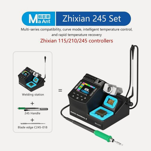 Изображение товара Прецизионная паяльная станция MaAnt C210, совместимая с ручками серии 245/210/115 для ремонта мобильных телефонов