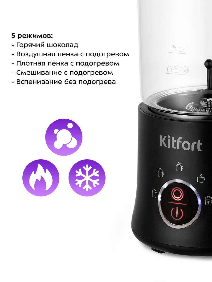Изображение Капучинатор Kitfort КТ-7199-1 черный