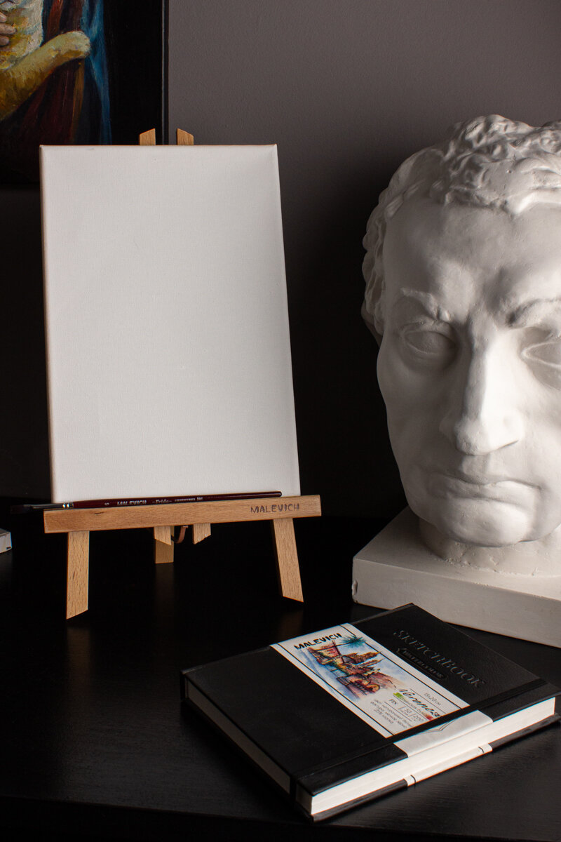 Настольный мольберт для рисования Малевичъ, деревянный мольберт, МЛ-32 — фото 1