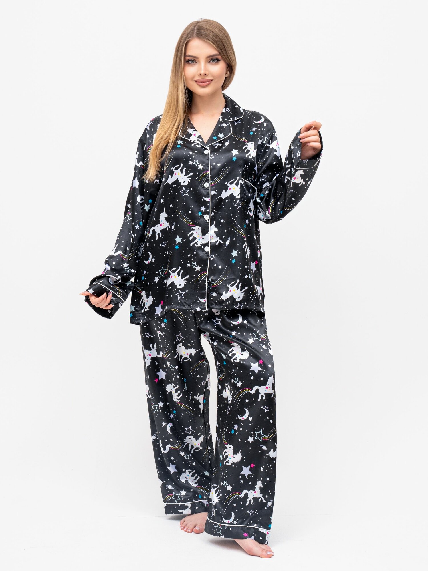 Пижама SABO textile, размер 3XL, черный — фото 1