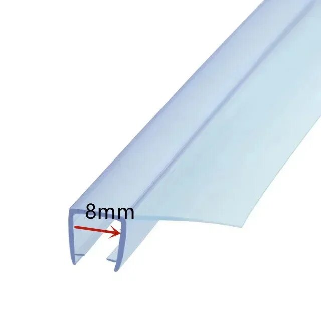 ПВХ уплотнительная лента для стеклянных дверей 2 шт. F-8mm
