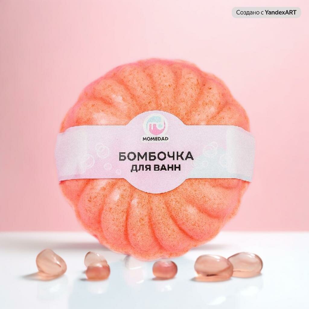 Бомбочка для ванны, шипучка, фруктовый аромат, клубника, 140 г — фото 1