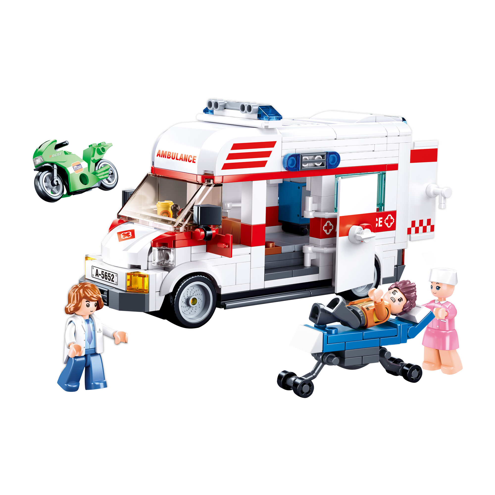 Конструктор SLUBAN "Скорая помощь", 328 деталей, 4 мини-фигурки — фото 1