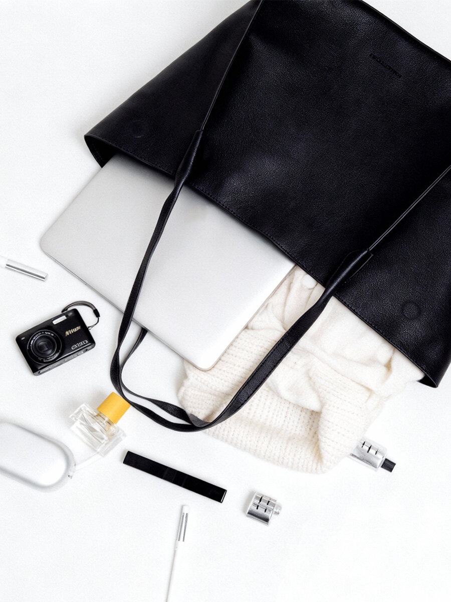 Сумка тоут nstc.moscow, фактура матовая, гладкая, зернистая, черный — фото 1