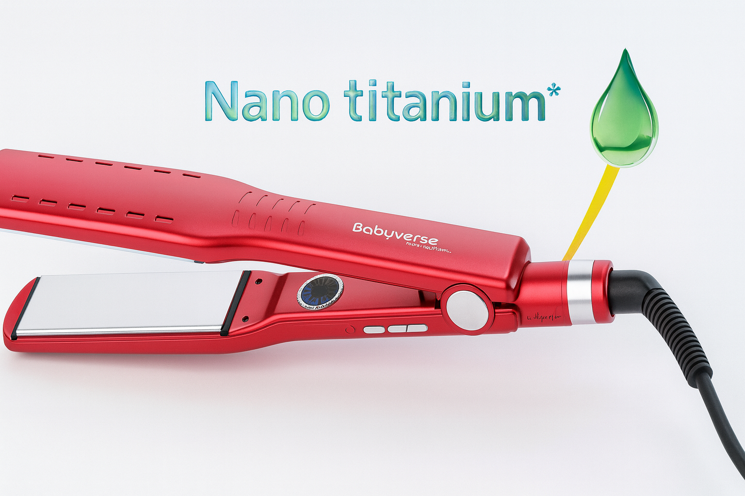 Выпрямитель для волос BaByverse Nano Titanium 10 Series, титаново-керамические пластины, 1500 Вт