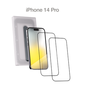 Защитное стекло с аппликатором COMMO (2 шт в комплекте) для Apple iPhone 14 Pro, прозрачное