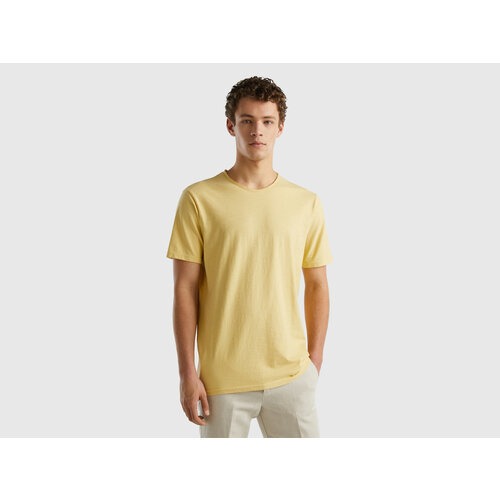 Футболка UNITED COLORS OF BENETTON, размер L, желтый футболка united colors of benetton мужская 22p 3bl0j16d4 501 xxl