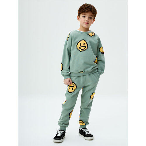 фото Брюки sela, размер 116, зеленый