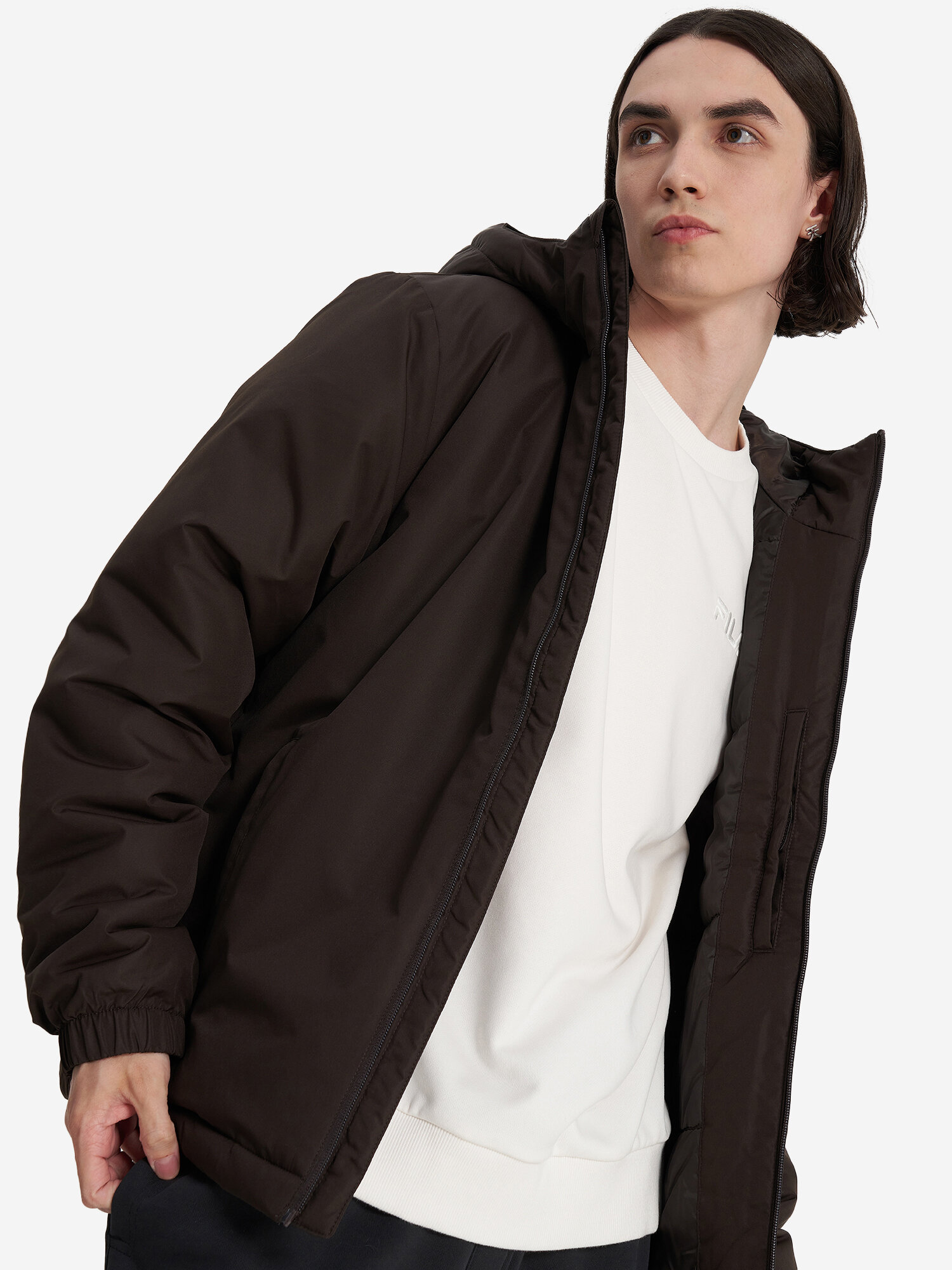 фото Куртка утепленная мужская FILA Essentials темно-коричневый, RUS: 52/54, Ориг: 52-54