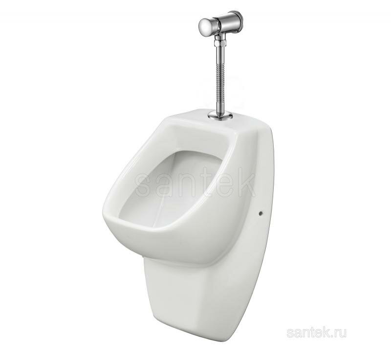 Santek Писсуар Гала с нажимным краном с креплением сифон горизонтальный 1WH501804 Santek