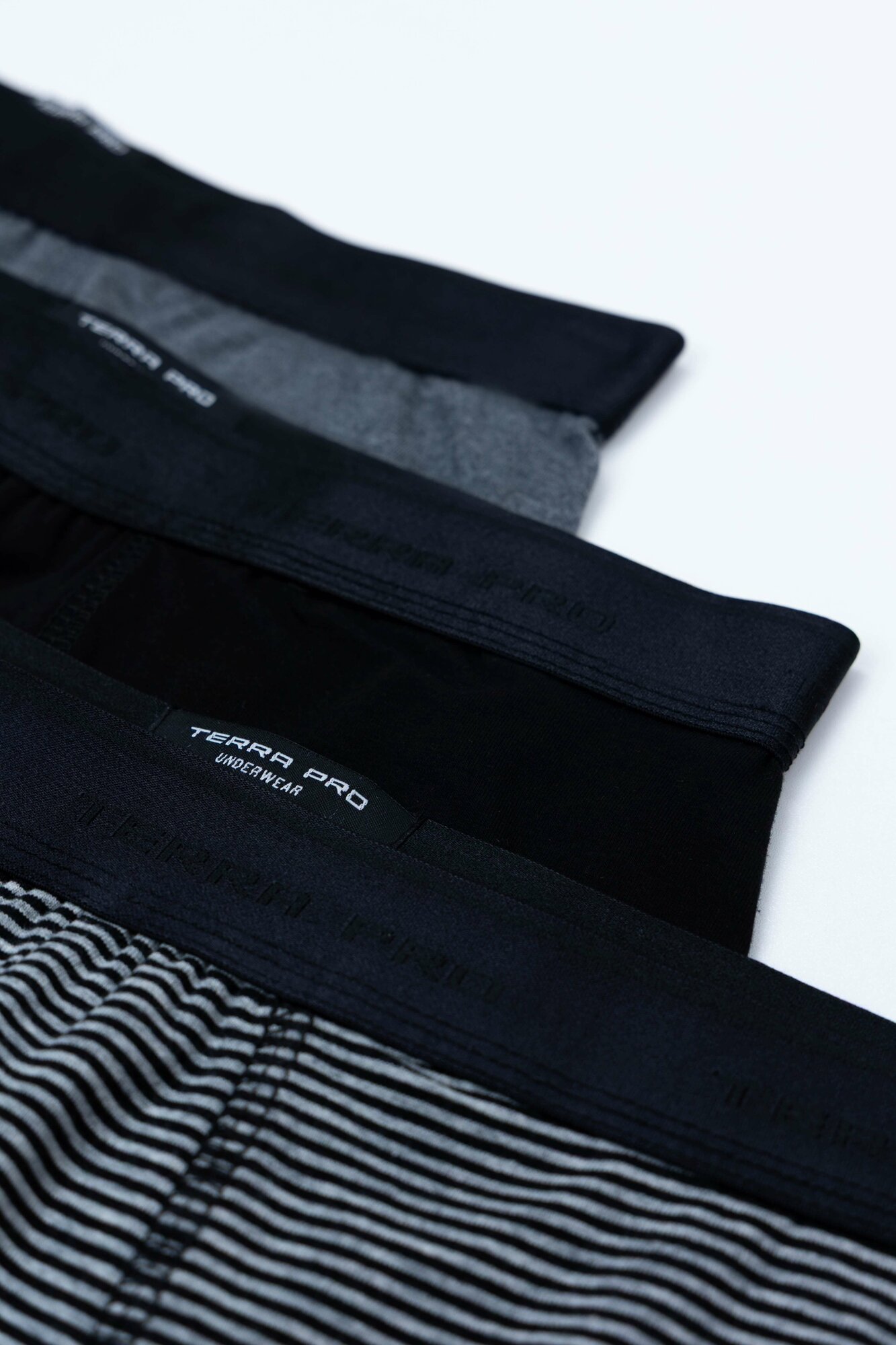 Трусы TERRA PRO, комплект из 3 шт., размер M, серый, черный — фото 1