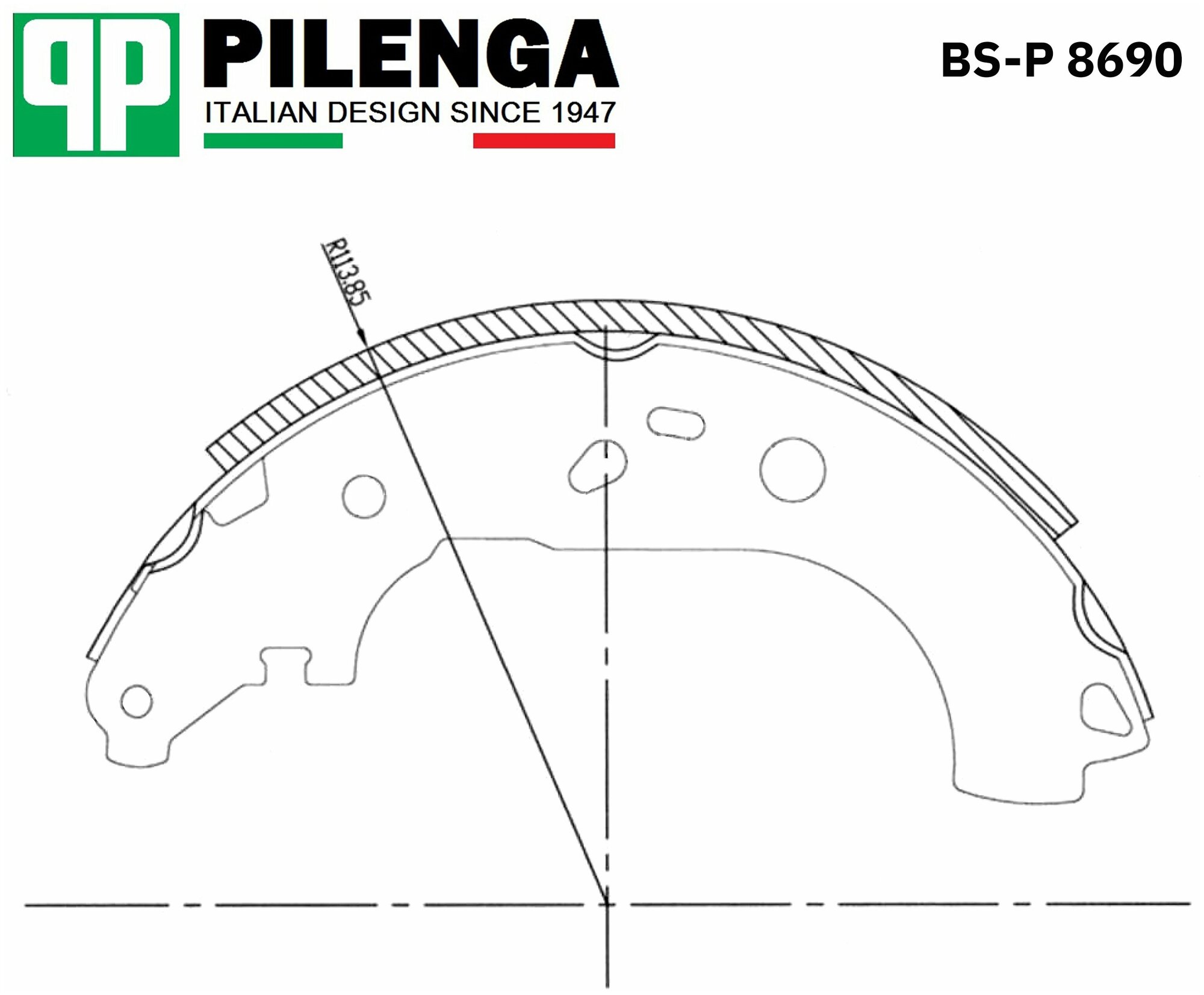 Колодки Тормозные Барабанные Focus 2, C-Max Bs-P8690 PILENGA арт. BS-P8690