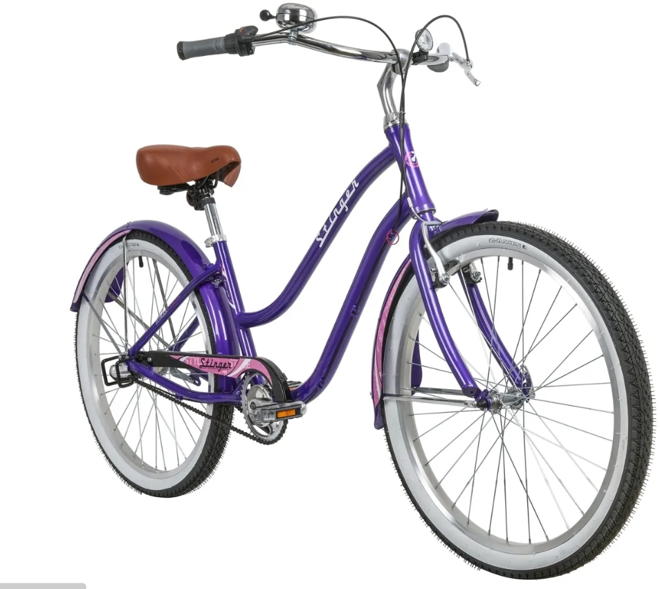 Велосипед дорожный STINGER 26" CRUISER 3SP LADY (16" белый)