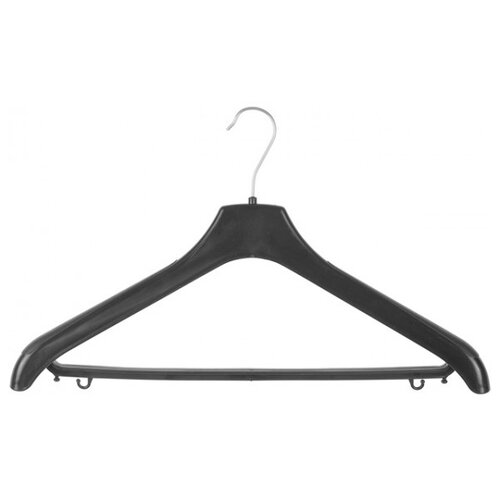 Вешалка костюмная №5Р, пластмассовая, черная, 430 х 20 х 250, литопласт (433000163)