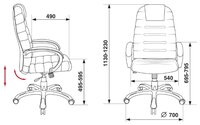 Компьютерное кресло Бюрократ T-9903S , обивка: искусственная кожа , цвет: черный