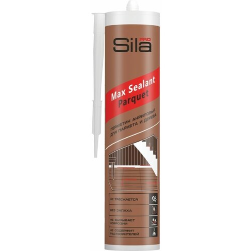 аквариумный герметик pro max sealant чёрный sila Герметик для паркета, Sila Pro, Max Sealant, 290 мл, бук