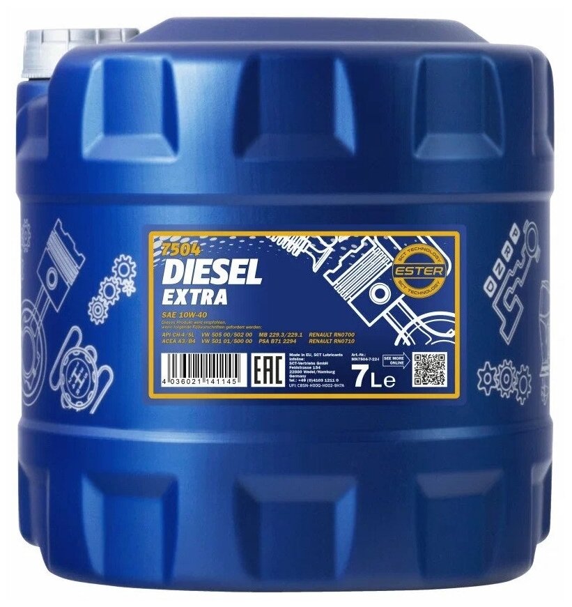 7504 MANNOL DIESEL EXTRA 10W40 7 .    10W-40