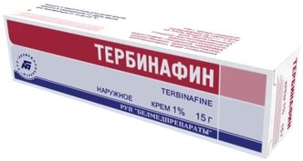 Тербинафин, крем 1% (Белмедпрепараты), 15 г