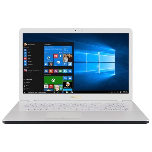 фото Ноутбук ASUS VivoBook 17 X705UB (Intel Pentium 4417U 2300 MHz/17.3"/1920x1080/4GB/256GB SSD/DVD нет/NVIDIA GeForce MX110/Wi-Fi/Bluetooth/Windows 10 Home) 90NB0IG3-M03580 белый
