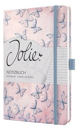 Блокнот sigel JOLIE BEAUTY Призрачные бабочки A5, 87 листов JN313, розовый