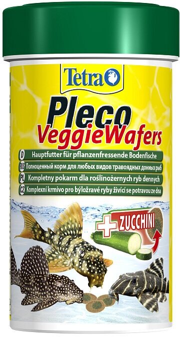 Tetra Pleco Veggie Wafers корм для донных рыб с цукини, 100 мл