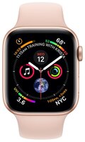 Часы Apple Watch Series 4 GPS + Cellular 44mm Stainless Steel Case with Sport Band золотистый/розовы