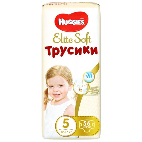 фото Huggies Elite Soft трусики 5 (12-17 кг) 56 шт.