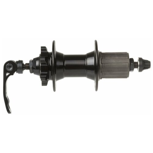 фото Втулка задн. 32h алюминий. д/диск. под кассету 8/9ск. 2 пром. подш, с эксц.135мм черная 00-180255 ajax