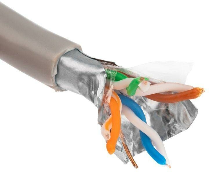 фото Кабель витая пара F/UTP 4х2х24AWG кат.5E медь сер. сер. (м) PROCONNECT 01-0152