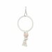 Верёвочное кольцо с шаром для попугаев, 19 см, белое, Flamingo FL108649