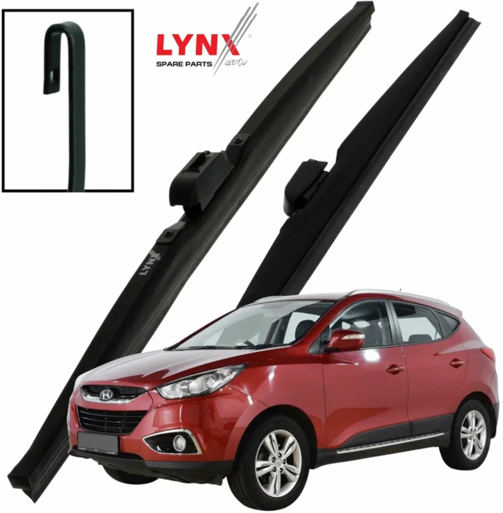 Дворники Hyundai ix35 LM Хендай Ай Икс 35 2009 2010 2011 2012 2013 Щетки стеклоочистителя зимние LYNXauto к-т 2шт, 600мм-400мм