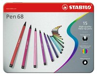 STABILO Фломастеры "Pen 68" 15 шт. (6815-6) разноцветные