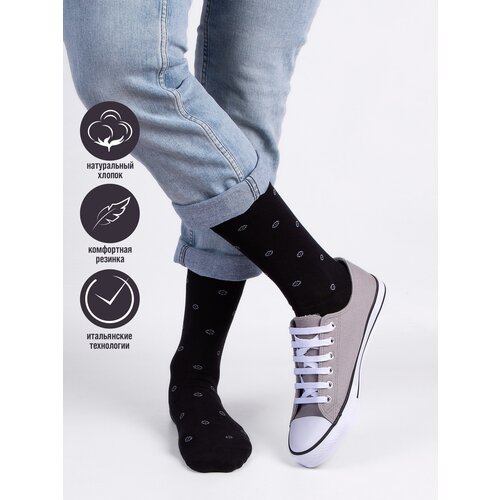 фото Мужские носки красная ветка, 1 пара, классические, размер 25, черный