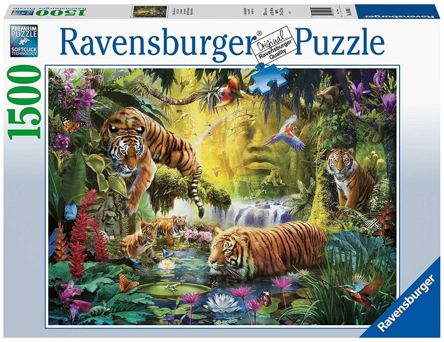 Ravensburger. Пазл карт. 1500 "Спокойные тигры"