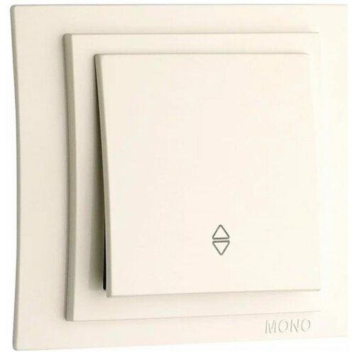 1-клавишный проходной выключатель MONO ELECTRIC Larissa, слоновая кость 103-010125-109