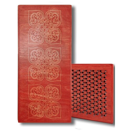 фото Доска садху с динамическими гвоздями, узор - 17 шаг 10мм красная goodwood