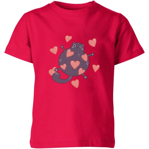 Футболка Us Basic, размер 4, розовый мужская футболка мартовский котик в любви 2xl черный