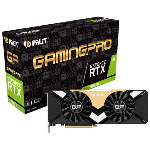 фото Видеокарта Palit GeForce RTX 2080 Ti 1350MHz PCI-E 3.0 11264MB 14000MHz 352 bit 3xDisplayPort HDMI HDCP GamingPro Retail