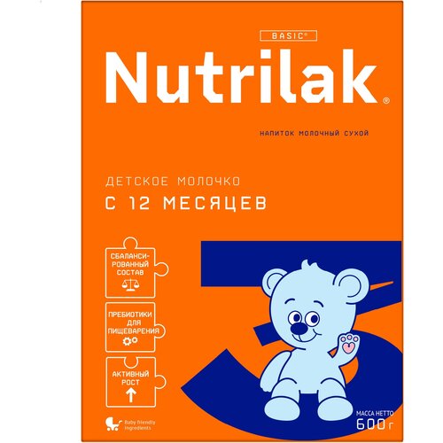 Смесь Nutrilak 3, с 12 месяцев, 600 г