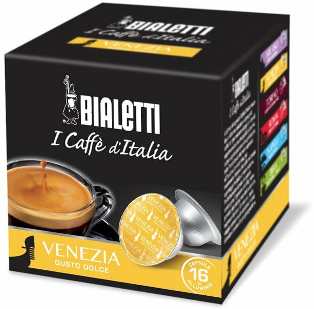 Капсулы Bialetti Venezia Dolce (16 капсул) для кофемашин Bialetti