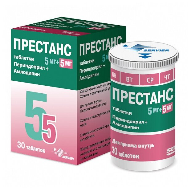 Изображение Престанс таб., 5 мг + 5 мг, 30 шт.