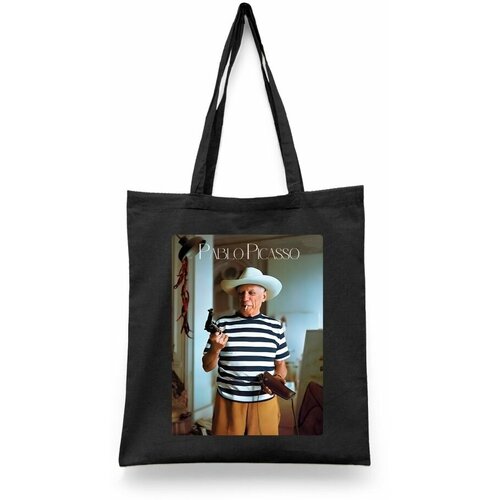 фото Сумка-шоппер унисекс каждому своё "пабло пикассо/pablo picasso" черная