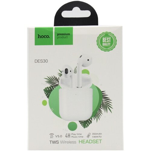Беспроводные наушники Hoco DES30 белый 101000₽