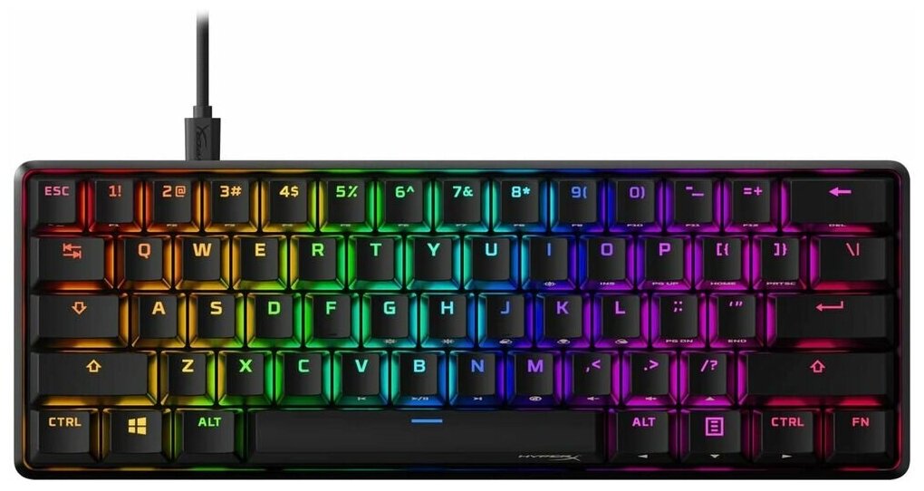 Клавиатура HyperX Alloy Origins 60 (RED switches) Black USB, кириллица+QWERTY