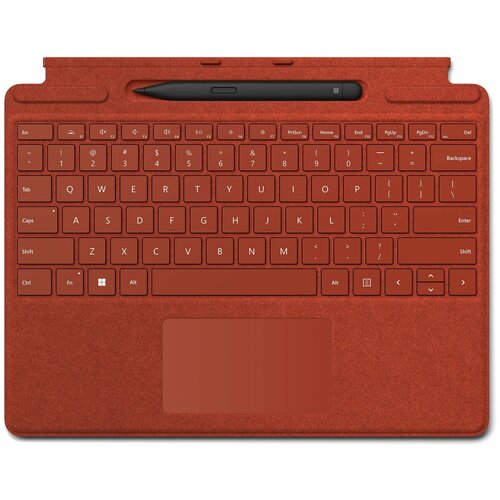 клавиатура microsoft surface pro x 8 9 signature keyboard sapphire Клавиатура Microsoft Surface Pro X/8/9 Signature Keyboard Poppy Red + Slim Pen 2